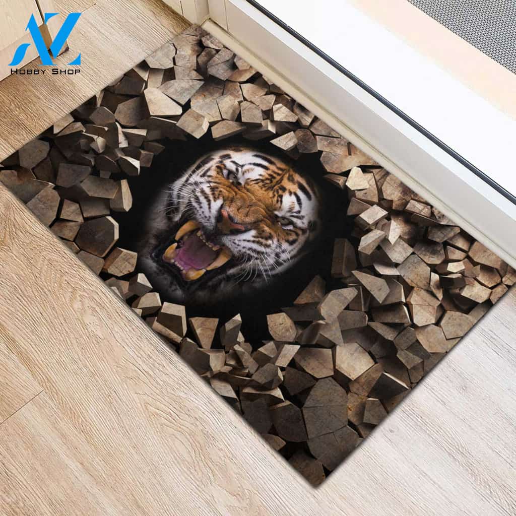 Cool Tiger Easy Clean Welcome DoorMat | Felt And Rubber | DO2451