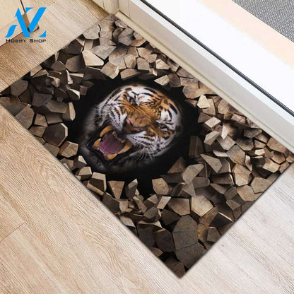 Cool Tiger Easy Clean Welcome DoorMat | Felt And Rubber | DO2451