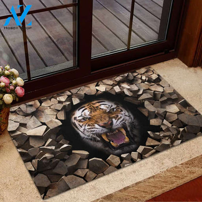 Cool Tiger Easy Clean Welcome DoorMat | Felt And Rubber | DO2451