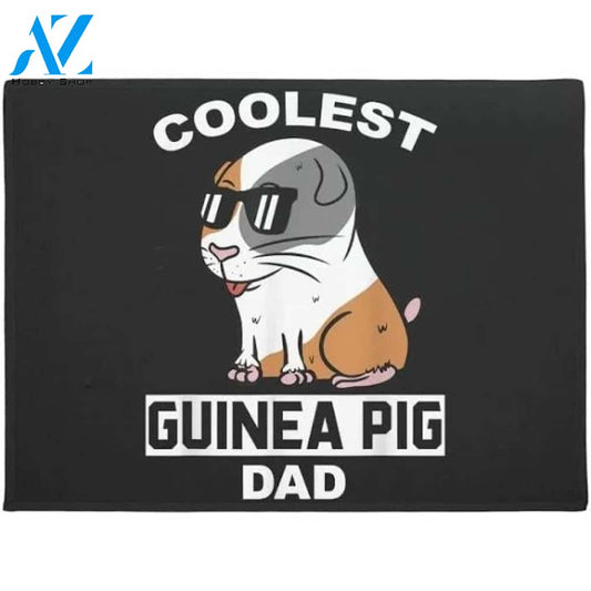 Coolest Guinea Pig Dad Funny Pet Doormat Welcome Mat Housewarming Gift Home Decor Funny Doormat Gift For Dad Lovers Gift For Friend