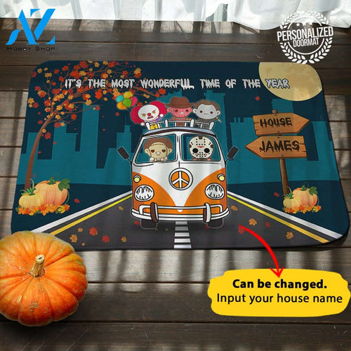 Coolest Halloween Personalized Name Doormat