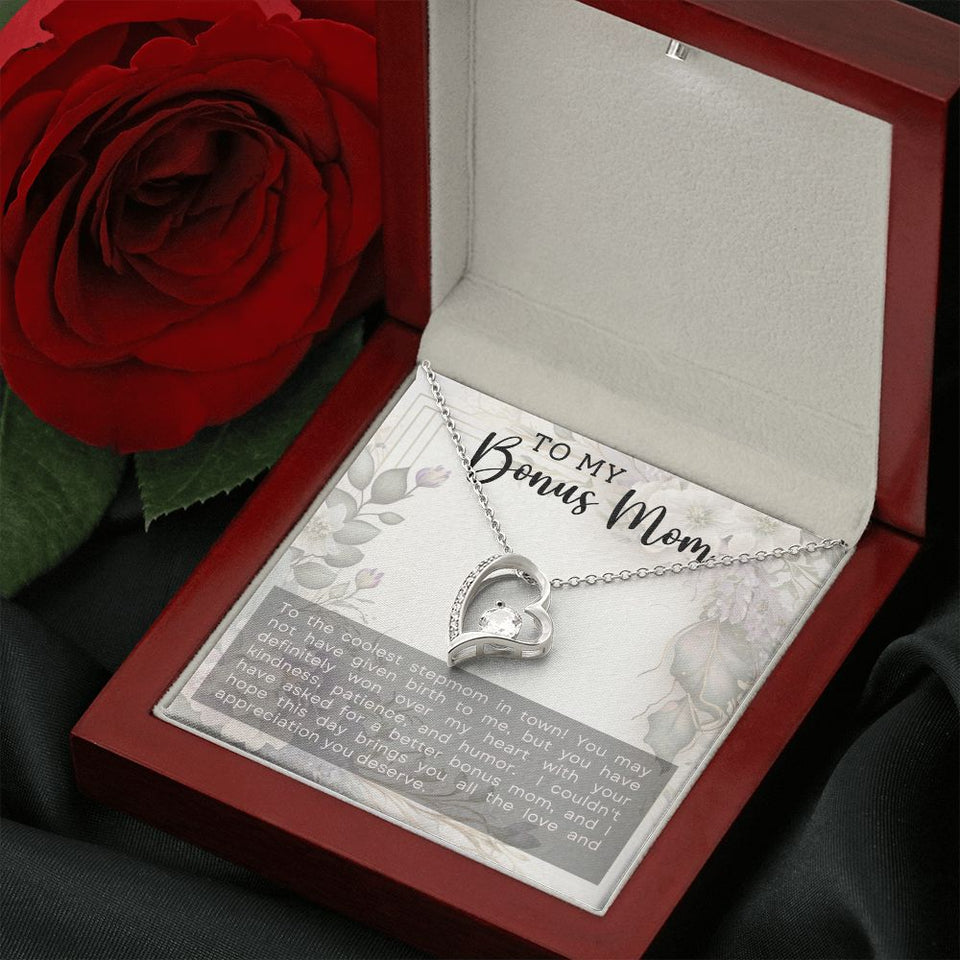 Coolest Stepmother - Forever Love Heart Necklace