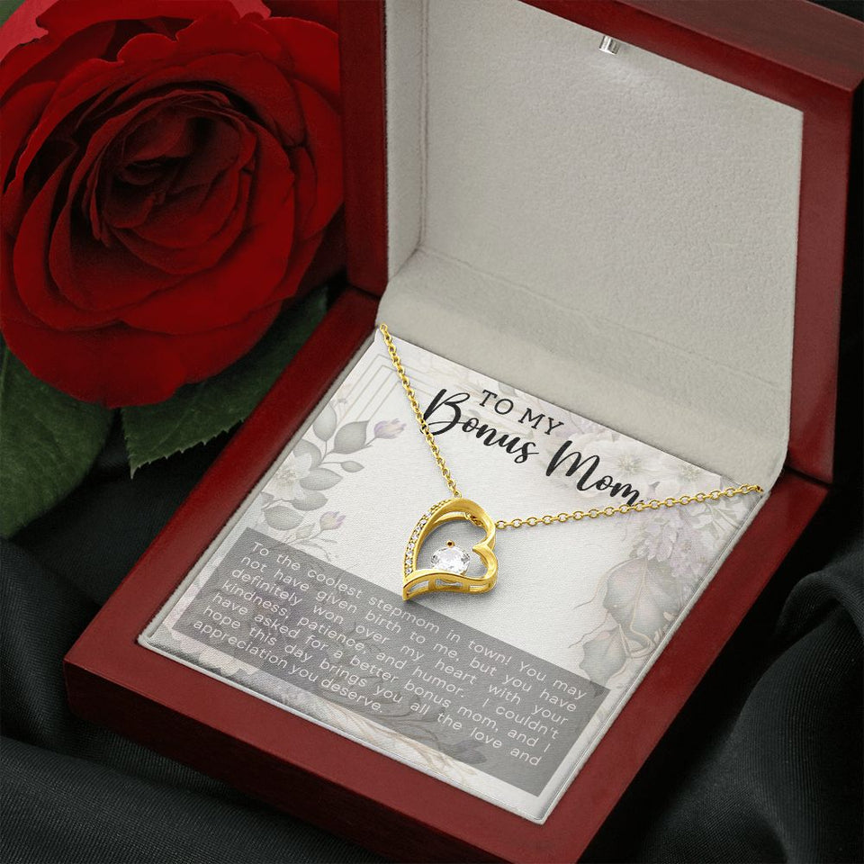 Coolest Stepmother - Forever Love Heart Necklace