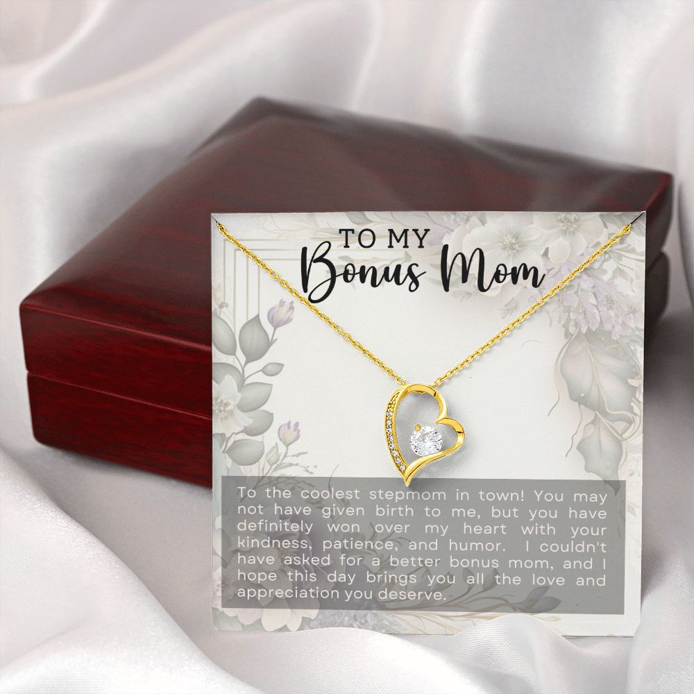 Coolest Stepmother - Forever Love Heart Necklace