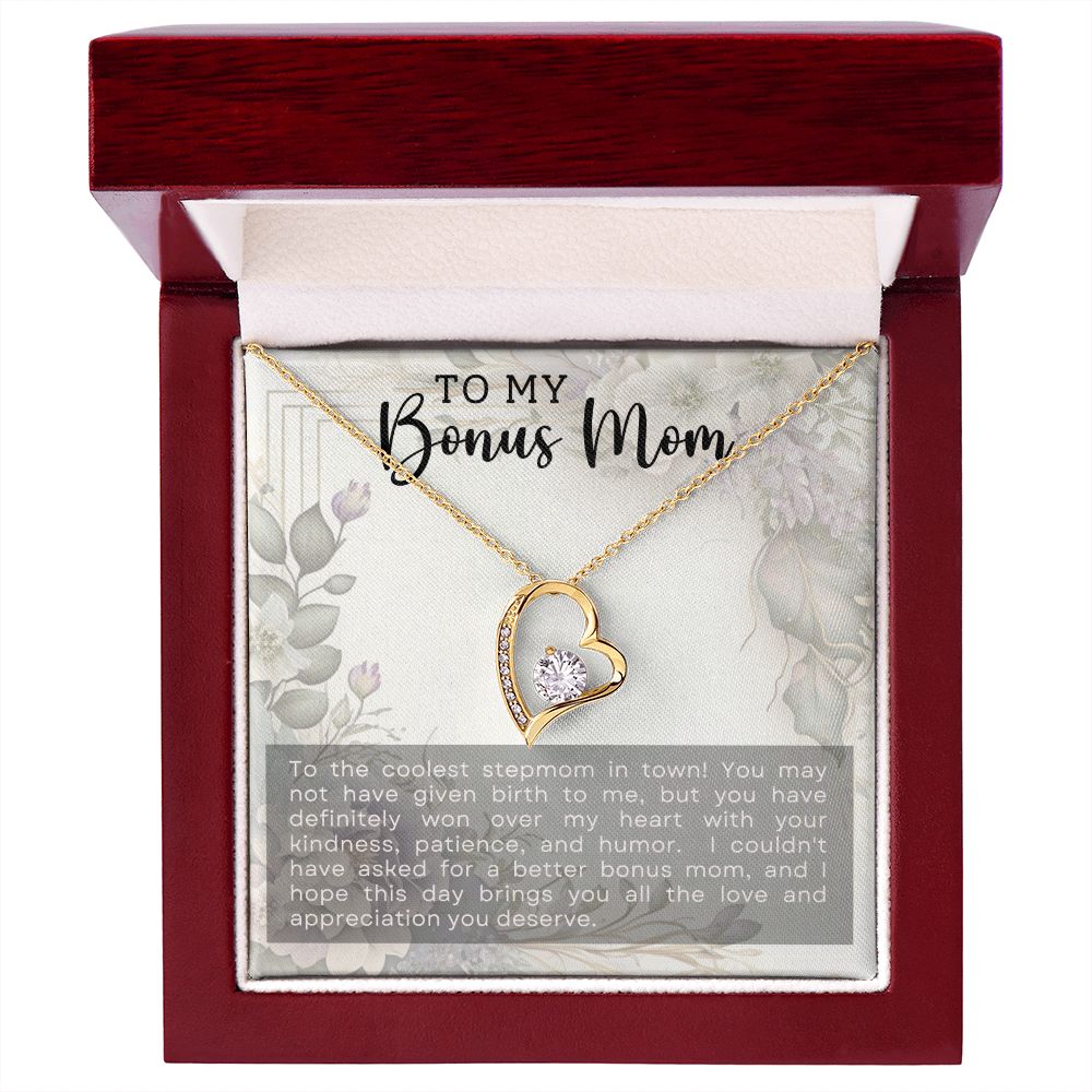 Coolest Stepmother - Forever Love Heart Necklace