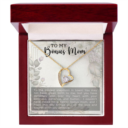 Coolest Stepmother - Forever Love Heart Necklace