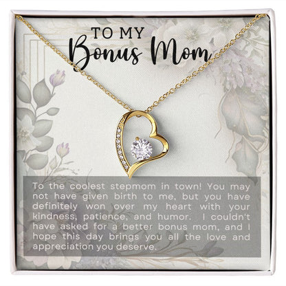 Coolest Stepmother - Forever Love Heart Necklace