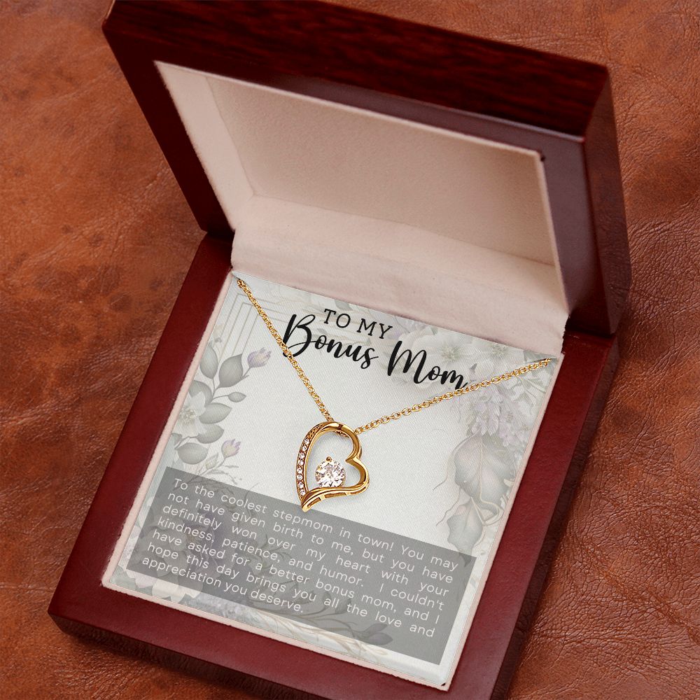 Coolest Stepmother - Forever Love Heart Necklace