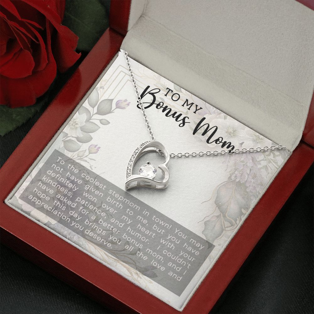 Coolest Stepmother - Forever Love Heart Necklace