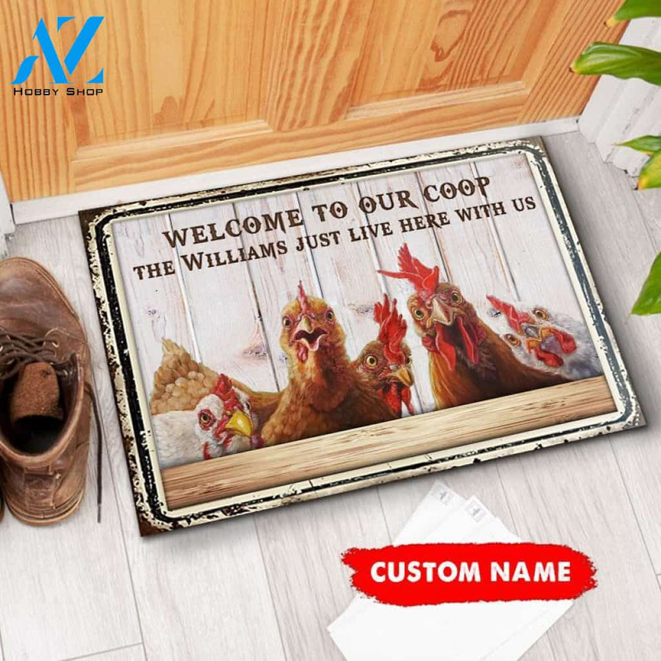 Coop Doormat Full Printing ntk-dva004 | Welcome Mat | House Warming Gift