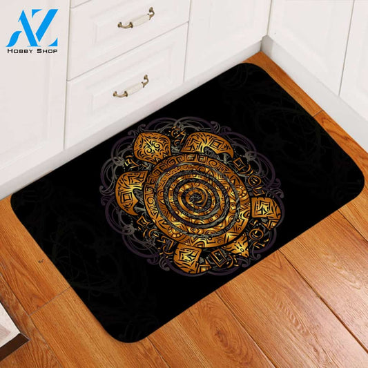 Copper Tortoise Black Door Mat