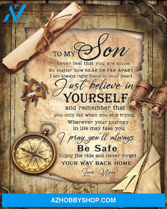 Copy of To My Son Canvas From Mom Full Size Canvas Wall Art Never Feel That You Are Alone