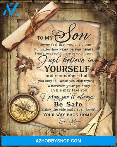 Copy of To My Son Canvas From Mom Full Size Canvas Wall Art Never Feel That You Are Alone