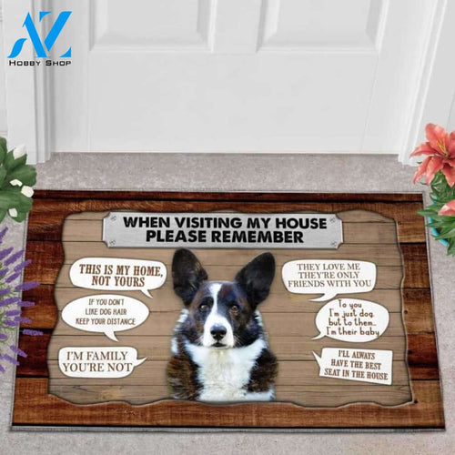 Corgi 1 Visiting My House Doormat