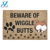 Corgi Beware Of Wiggle Buttst Funny Indoor And Outdoor Doormat Warm House Gift Welcome Mat Funny Birthday Gift For Dog Lovers