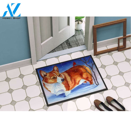 Corgi Cardinal Buddy Floor Rug Doormat Welcome Mat House Warming Gift Home Decor Gift for Dog Lovers Funny Doormat Gift Idea