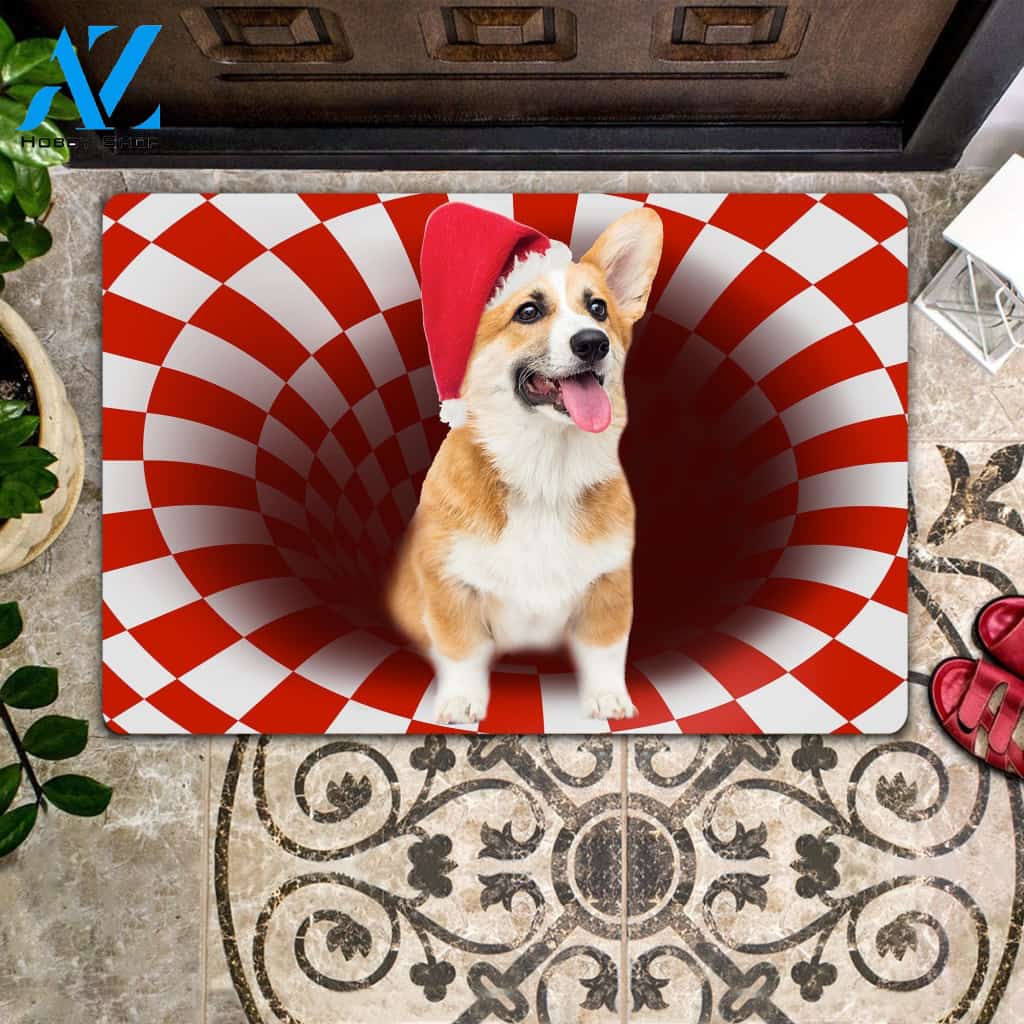 Corgi Christmas - Dog Doormat | Welcome Mat | House Warming Gift | Christmas Gift Decor