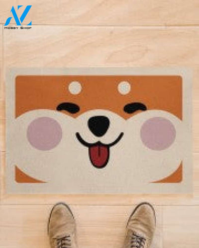Corgi Cute Face Gift For Dog Mom Doormat