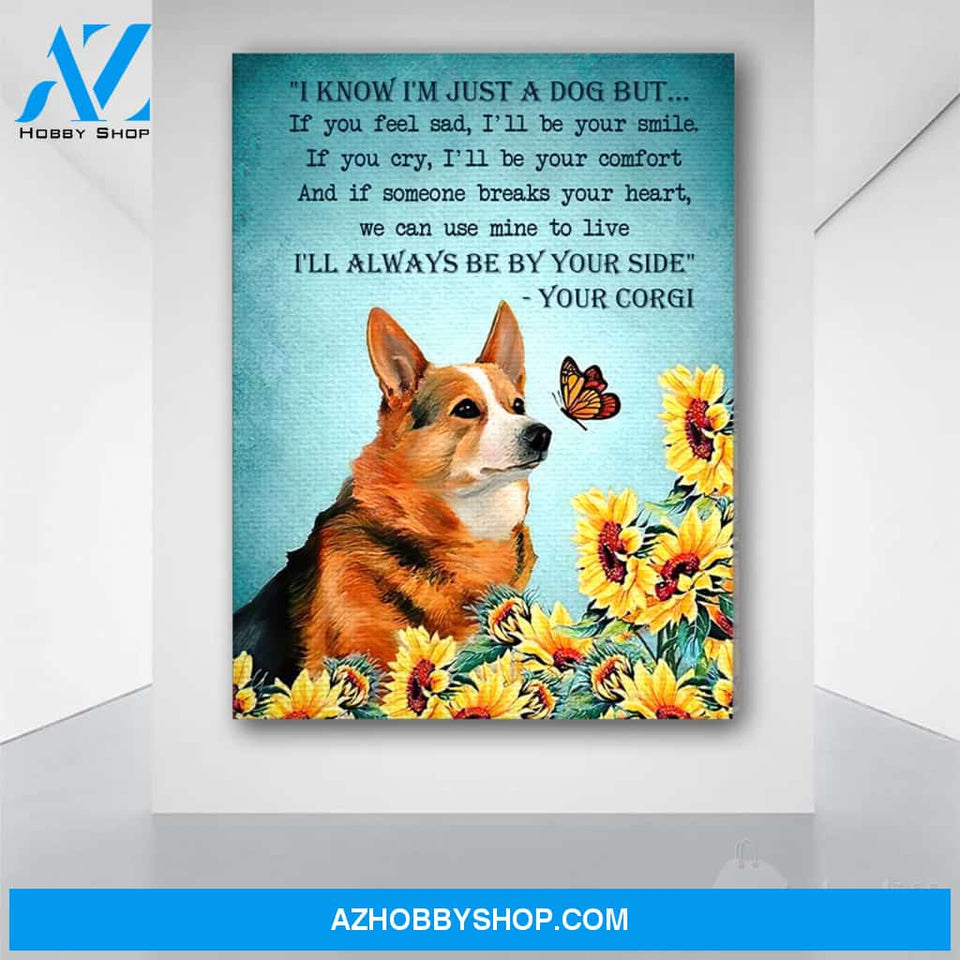 Corgi Dog Canvas Prints Wall Art - God Once Said Matte Canvas