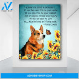 Corgi Dog Canvas Prints Wall Art - God Once Said Matte Canvas