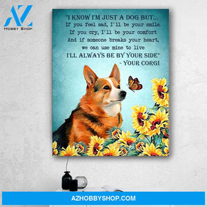 Corgi Dog Canvas Prints Wall Art - God Once Said Matte Canvas