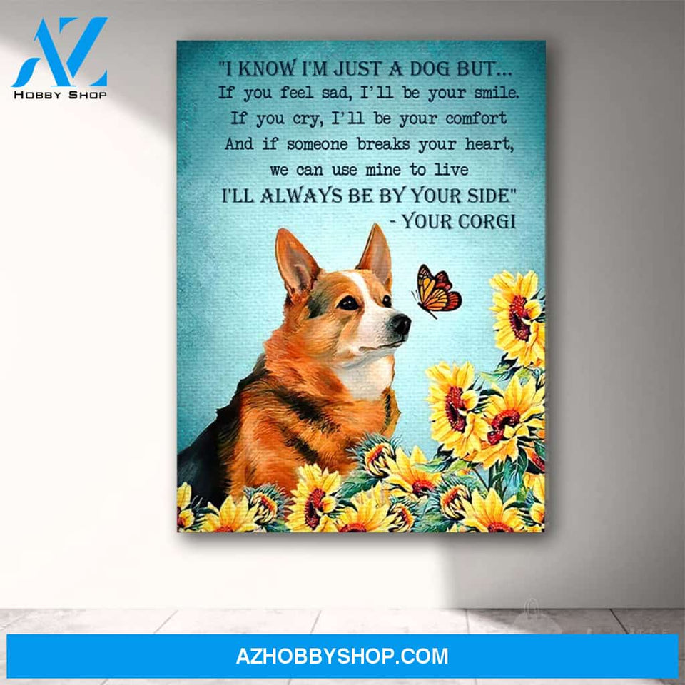 Corgi Dog Canvas Prints Wall Art - God Once Said Matte Canvas