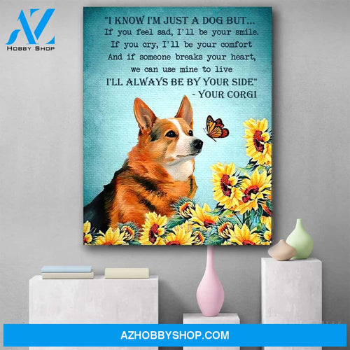 Corgi Dog Canvas Prints Wall Art - God Once Said Matte Canvas