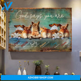 Corgi - God says you are Corgi Landscape Canvas Prints - Wall Art