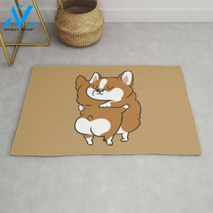 Corgi Hugs Doormat Indoor And Outdoor Mat Entrance Rug Sweet Home Decor Housewarming Gift Gift For Friend Family Stem Feminist