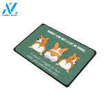 Corgi Money Can Buy A Lot Of Things Doormat Indoor And Outdoor Mat Entrance Rug Sweet Home Decor Housewarming Gift Gift For Friend Family Stem Feminist