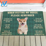 Corgi Puppy's Rules Doormat