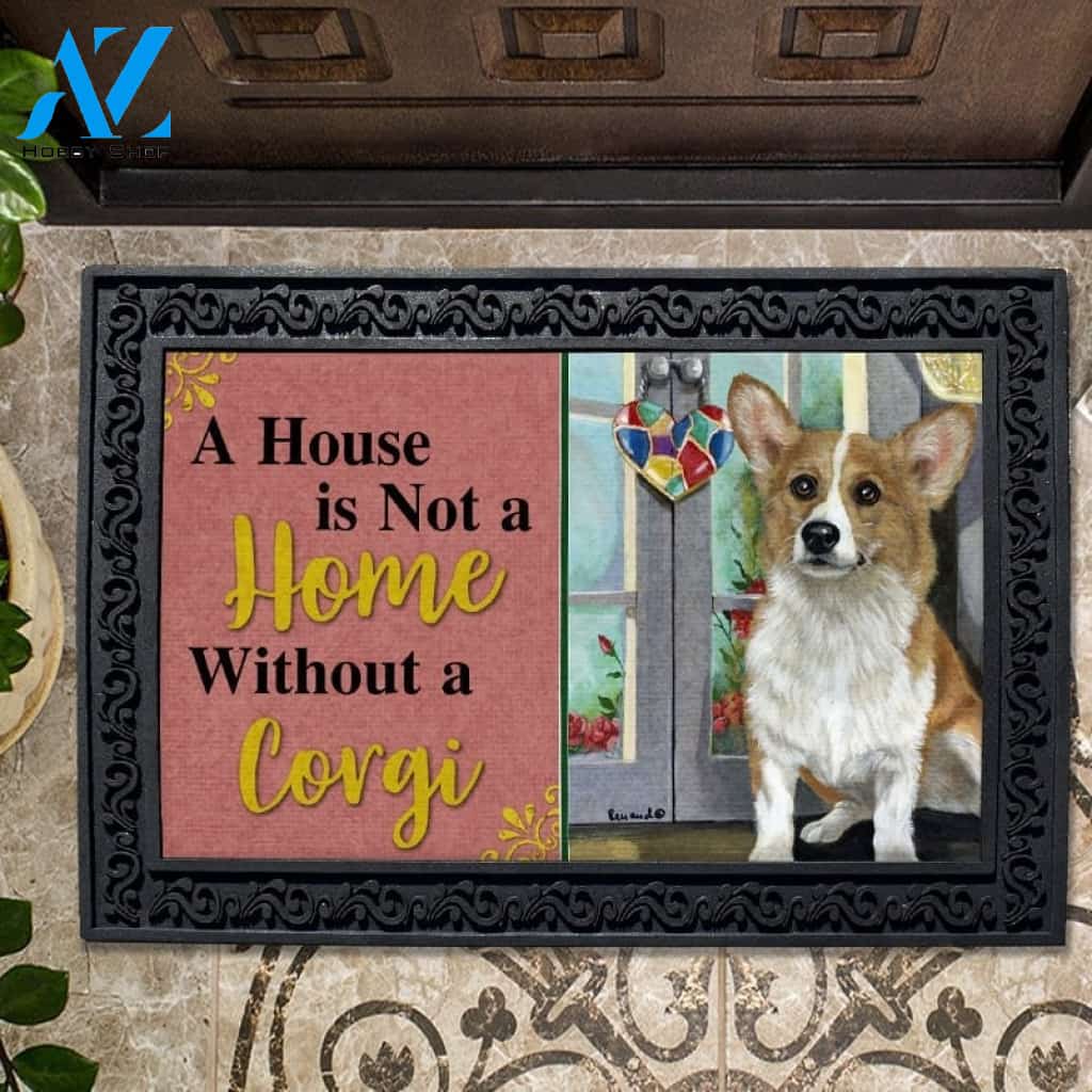 Corgi Suncatcher House Not A Home Doormat - 18" x 30"