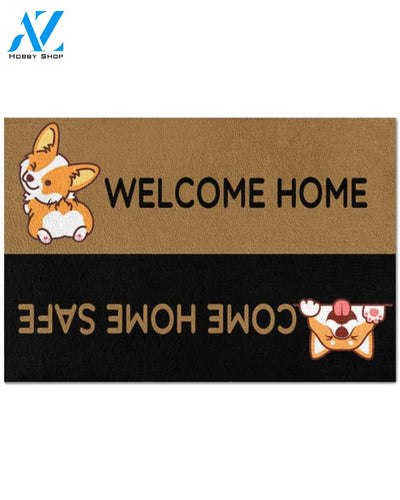 Corgi Welcome Goodbye Doormat Gift For Corgi Dog Lovers Gift For Friend Family Home Decor Warm House Gift Welcome Mat