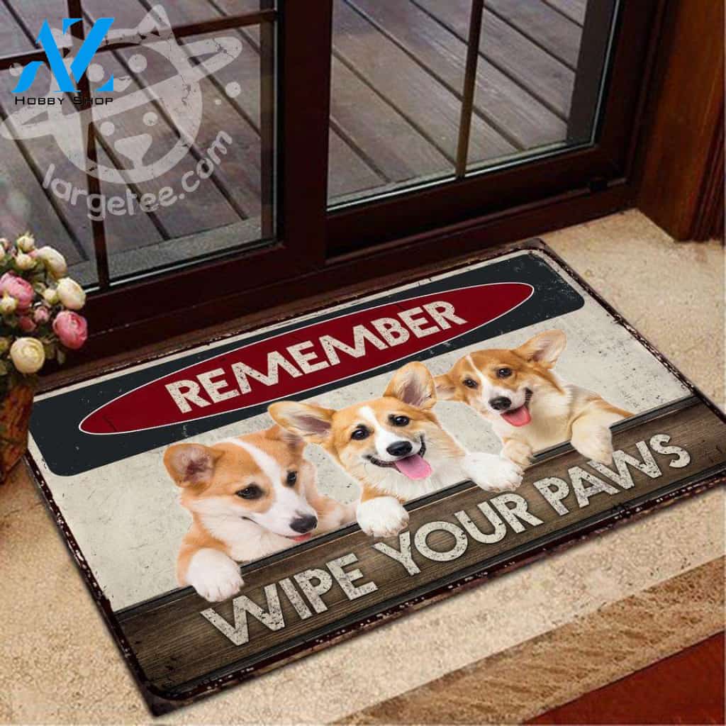 Corgi Wipe Your Paws Doormat | Welcome Mat | House Warming Gift