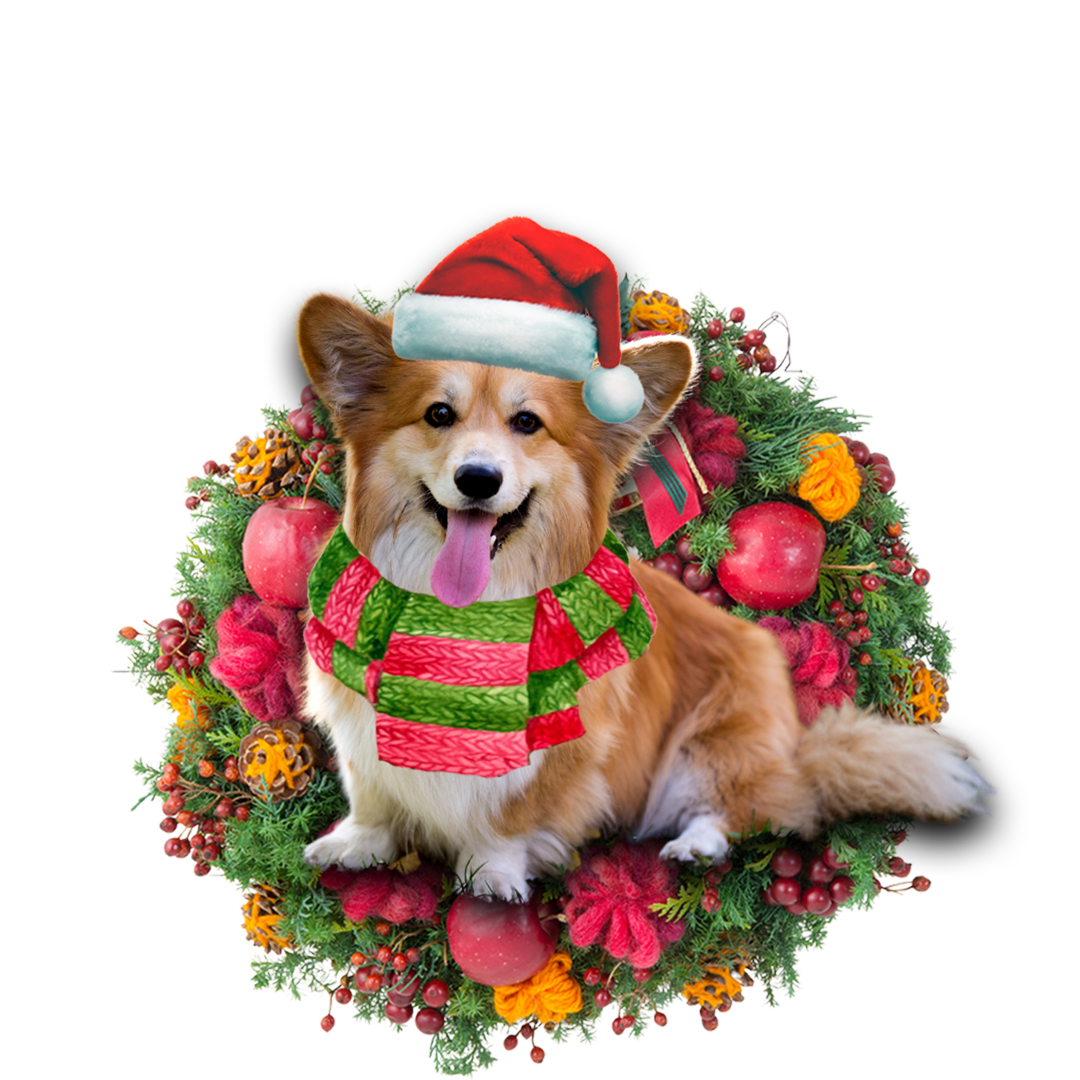 Godmerch- Ornament- Corgi Christmas Ornament, Happy Christmas Ornament, Car Ornament