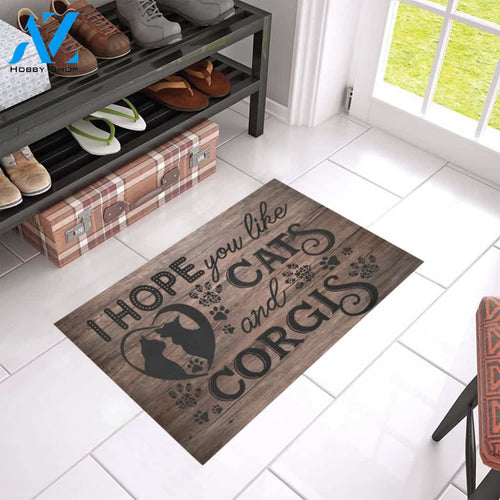Corgis and Cats doormat | Welcome Mat | House Warming Gift