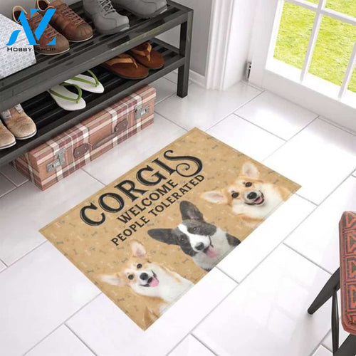 Corgis Welcome People Tolerated Doormat