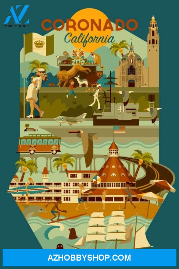Coronado California Geometric Contour