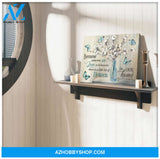 Cotton flowers and Butterfly Canvas Because someone we love is in heaven Bereavement Wall Art Decor