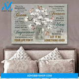 Cotton Flowers and Butterfly Canvas Let it be something good Wall Art Decor