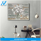 Cotton Flowers and Butterfly Canvas Let it be something good Wall Art Decor