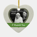 "Cotton" Look 2Nd Wedding Anniversary Ornament