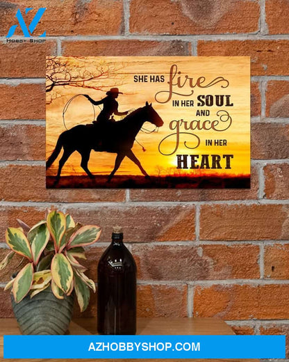Country Girl Art Canvas Art Prints, Wall Decor Visual Art