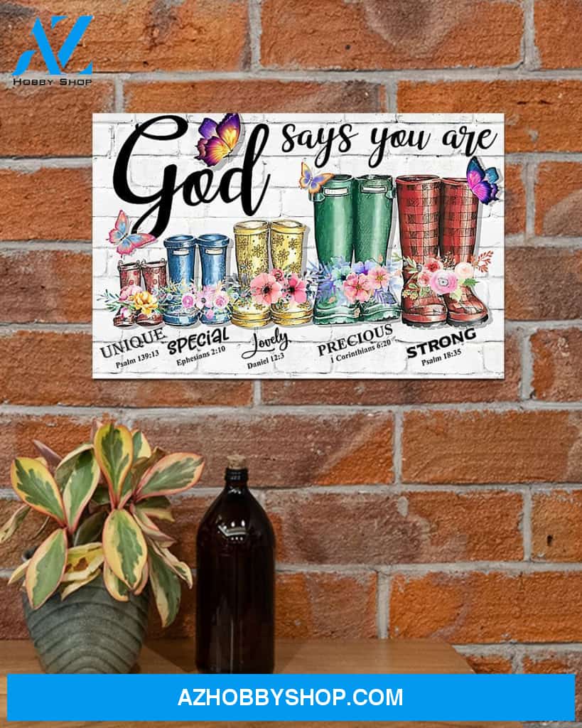 Country Girl God Says You Are Wall Art Prints, Wall Decor Visual Art