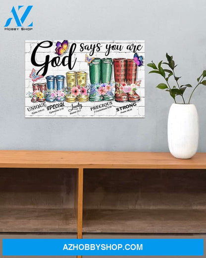 Country Girl God Says You Are Wall Art Prints, Wall Decor Visual Art