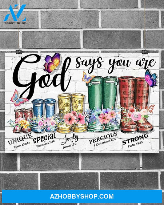 Country Girl God Says You Are Wall Art Prints, Wall Decor Visual Art