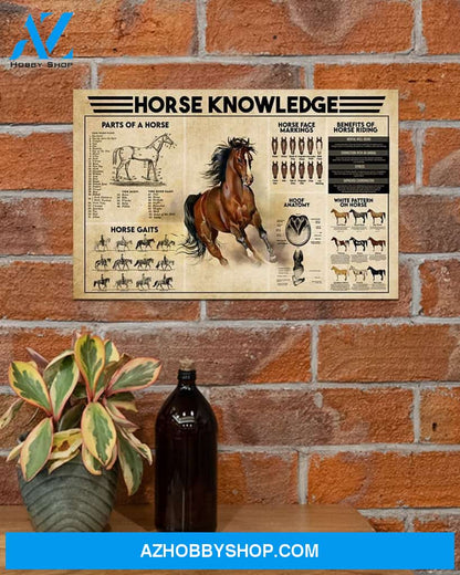 Country Girl Horse Knowledge Horizontal Canvas Decor Wall Art Prints