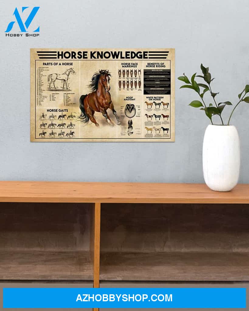 Country Girl Horse Knowledge Horizontal Canvas Decor Wall Art Prints