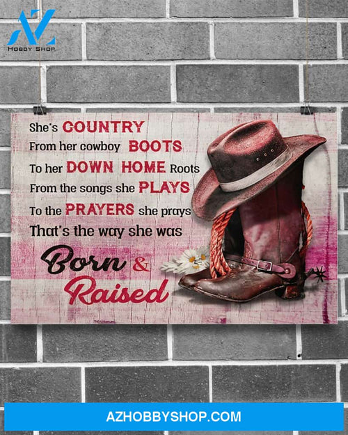 Country Girl She's Country Canvas Prints, Wall Decor Visual Art