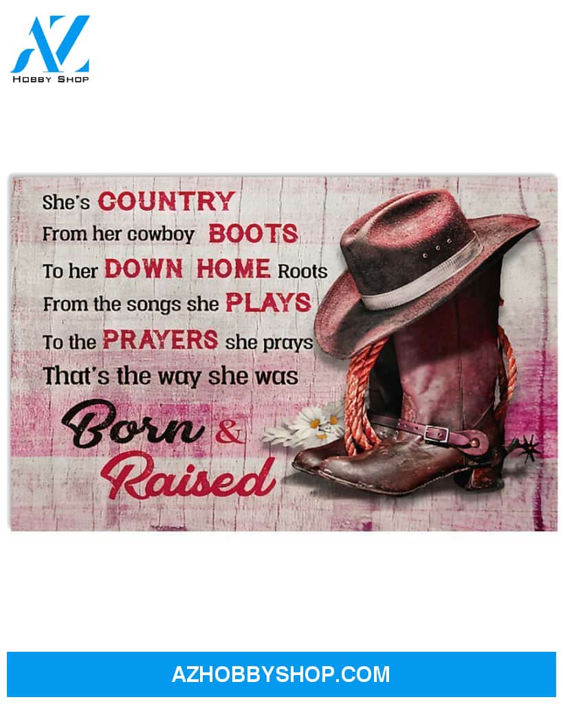 Country Girl She's Country Canvas Prints, Wall Decor Visual Art